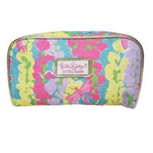 Lilly Pulitzer for Estée Lauder floral cosmetic makeup bag New Never Use